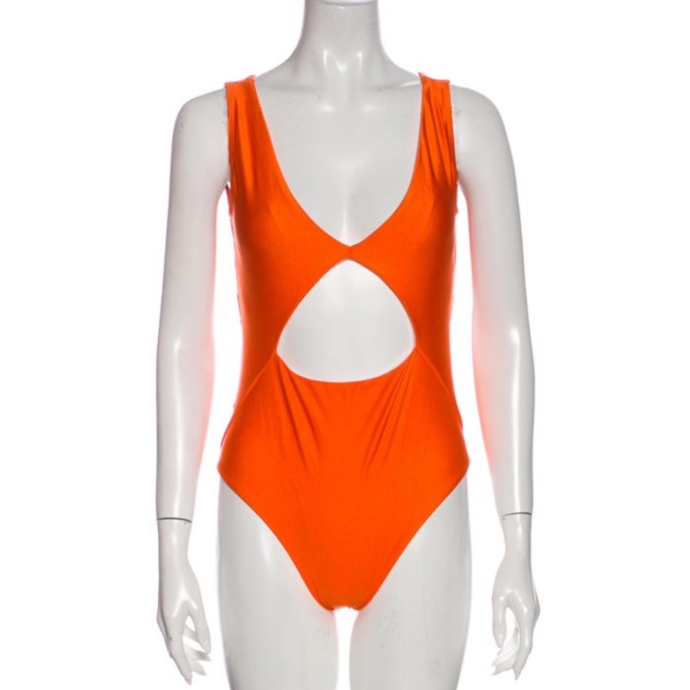 NWT PatBo One Piece Cutout Orange Crush Swimsuit